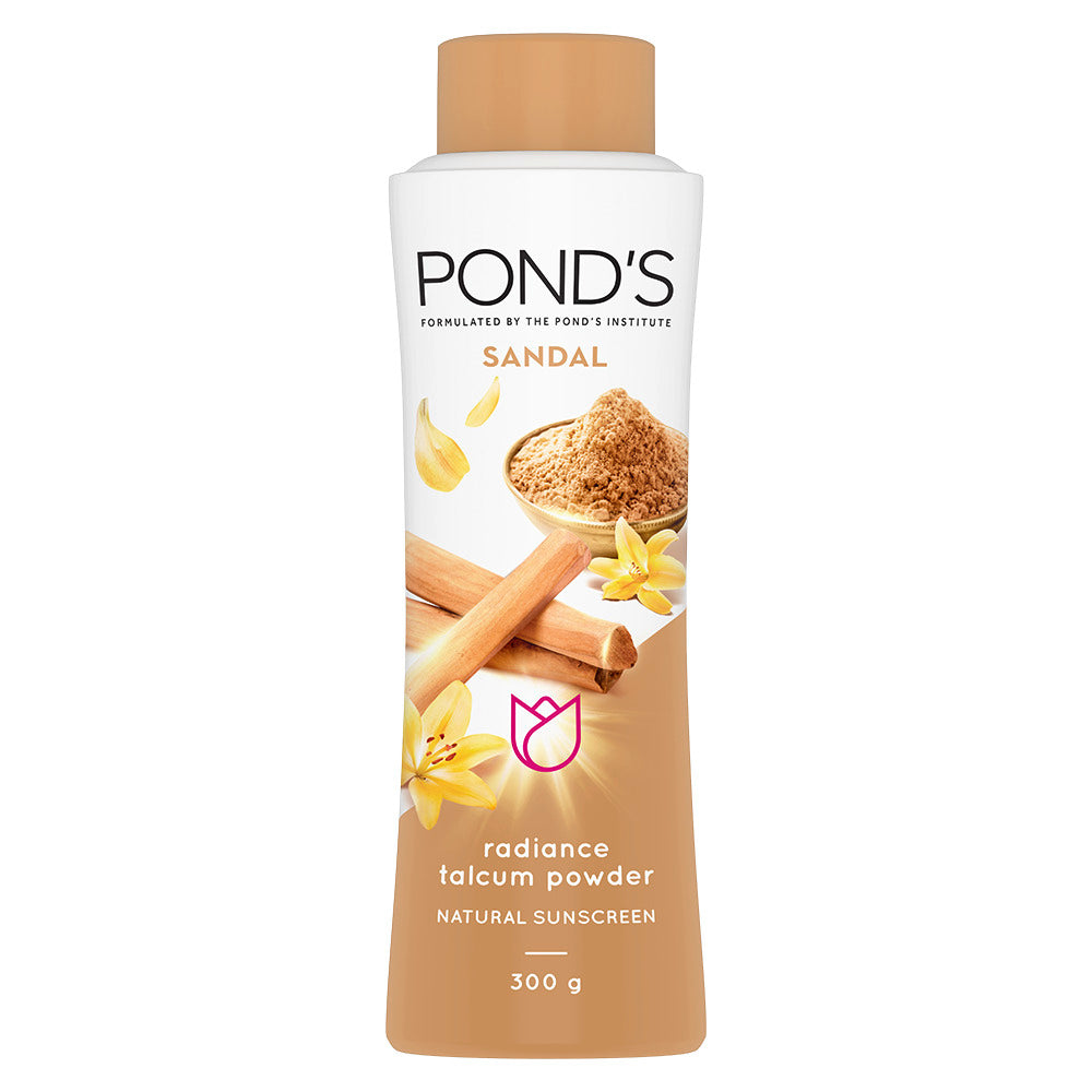 POND'S Sandal Radiance Talcum Powder, Natural Sunscreen, 300 g