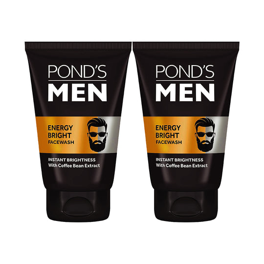 POND'S Men Energy Bright Facewash With Coffee Bean Extracts, (100gm) | Pack of 2