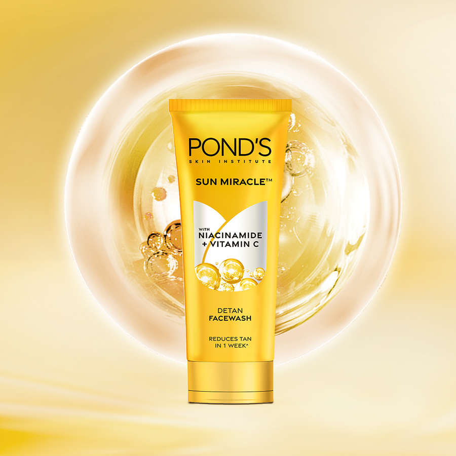 POND'S DeTan Facewash, With Niacinamide & Vitamin C, Reduces Tan in 7 Days, For All Skin Types,100g