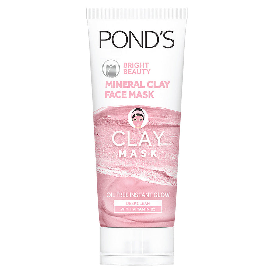 Pond's Bright Beauty Mineral Clay Face Mask, Oil Free Glow, (90gm)