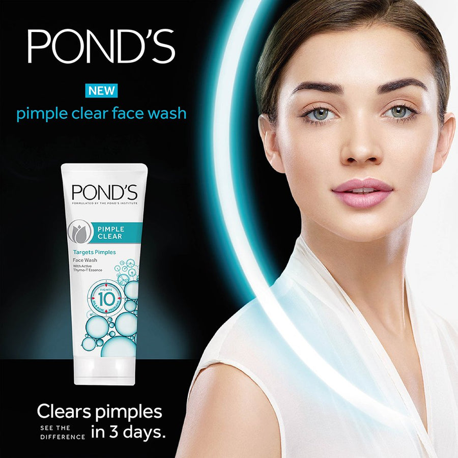 Pond's Pimple Clear Face Wash, Clears Pimple in 3 Days, (100gm)